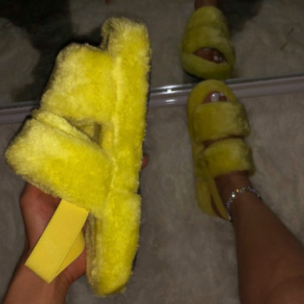 Euro Faux Fur Women Comfortable Sandals